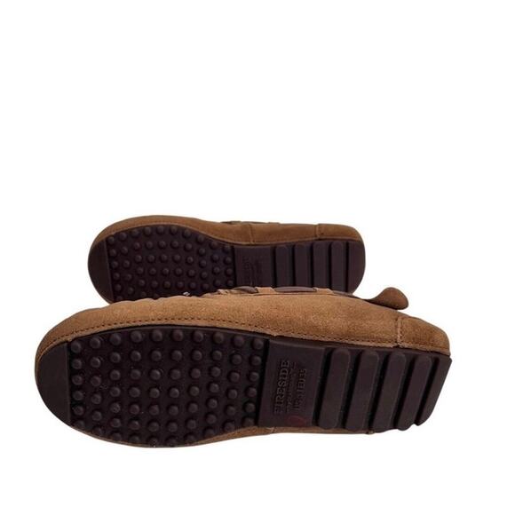 Fireside By Dearfoams Parke Genuine Shearling Moccasin Slipper Size 35 EU Kids - Picture 5 of 10